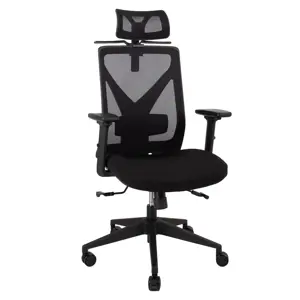Vadovo kėdė OFFICE4YOU MIKE, plastikinis pagrindas, juoda sp.