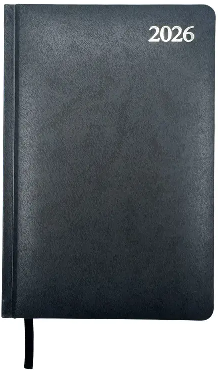 Kalendorius New STANDARD 2026, A5, juoda LT