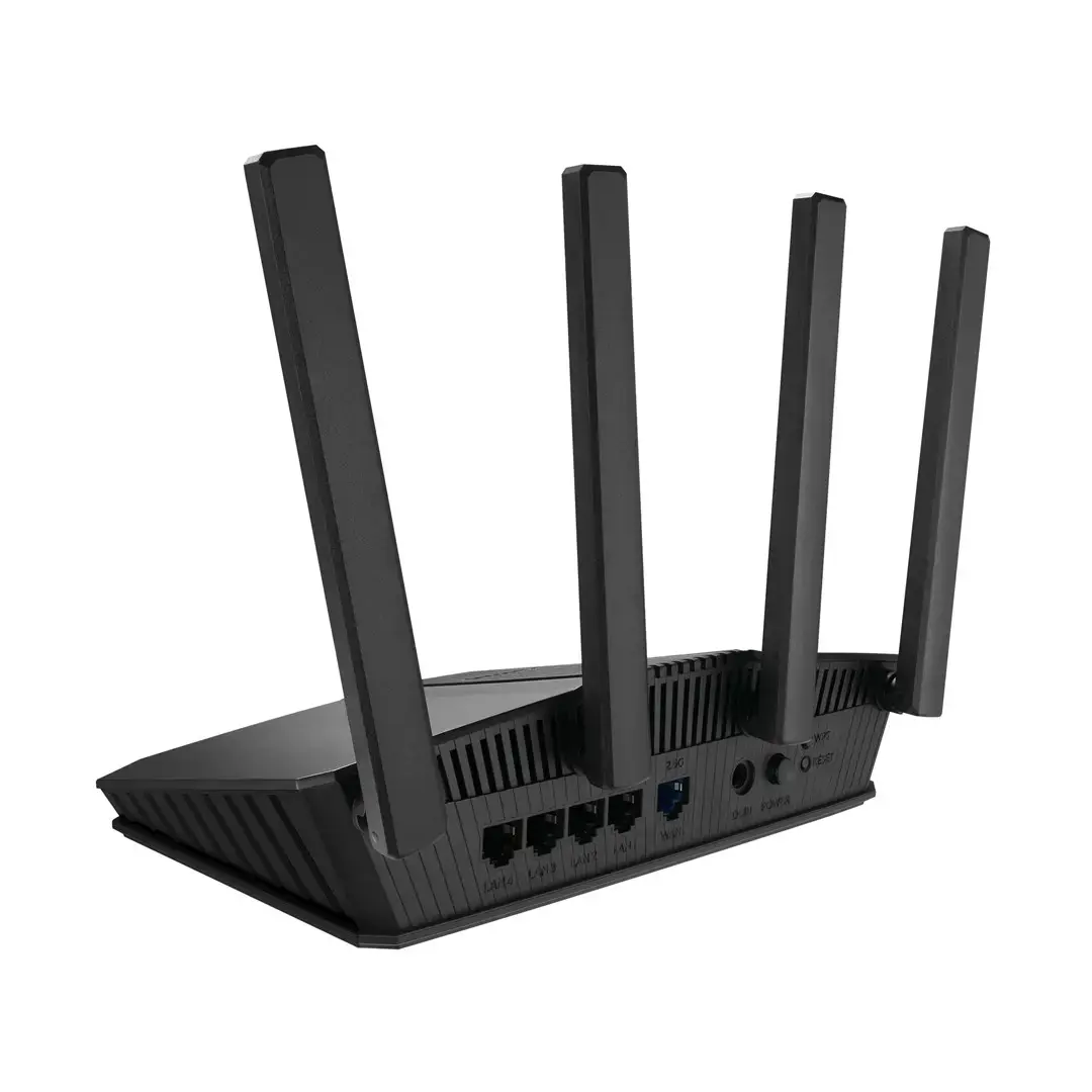 Wireless Router ASUS Wi-Fi 7 (802.11be) Data speed 3600 Mbit/s Ethernet WAN Yes WAN connection type RJ-45 Ethernet LAN Yes 5xLAN ports RT-BE55