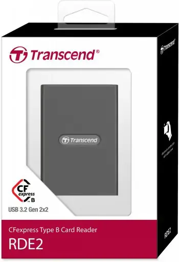 TRANSCEND CFexpress B tipo kortelių skaitytuvas USB 3.2 Gen 2x2 C tipo