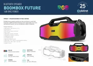 Platinet wireless speaker Boombox Future 16W (45951)