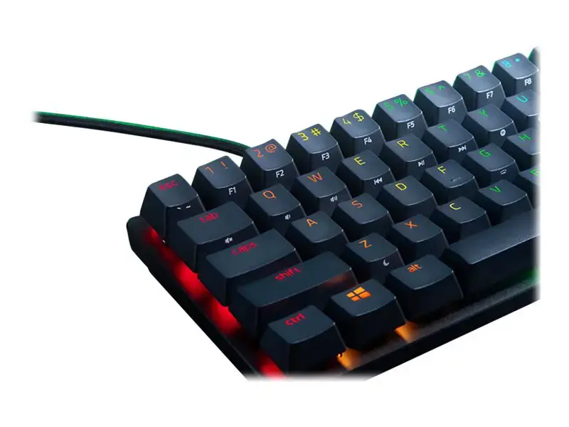 Razer Huntsman Mini 60%, Žaidimų, Opto-Mechanical, RGB LED apšvietimas, Nordic, Juoda, Laidinis
