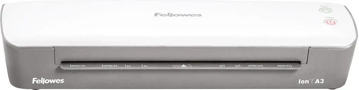 "Fellowes" laminatorius "Ion A3", 31,8 cm, karšto laminavimo įrenginys, 300 mm/min, 0,4 mm, A3, baltas