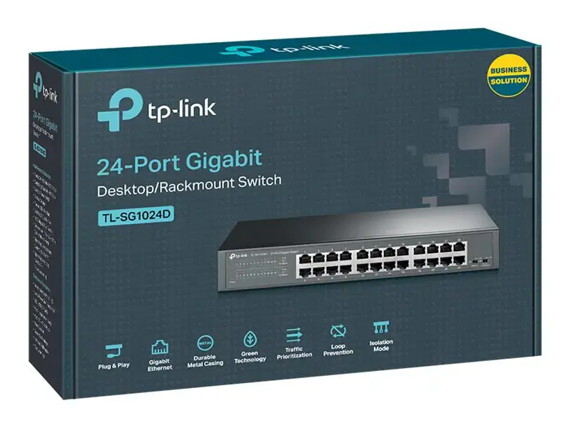 TP-LINK 24 prievadų "Gigab". ECO-Switch 19in