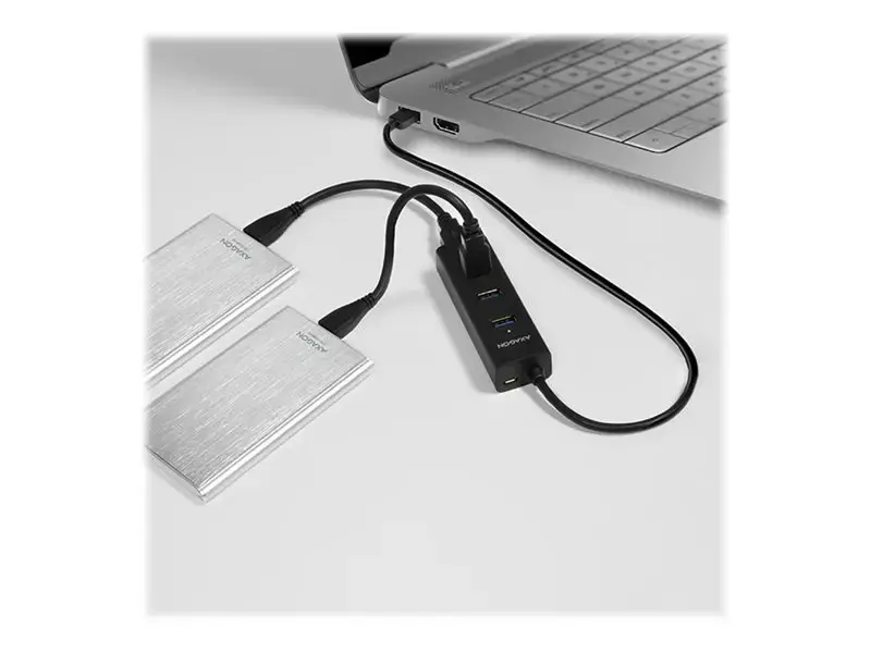 AXAGON HUE-S2B 4x USB3.0 įkrovimo koncentratorius, MicroUSB įkrovimo jungtis