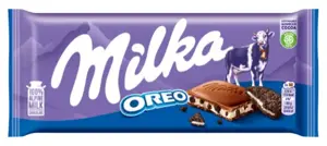 Pieniškas šokoladas su sausainiu MILKA Oreo Choco, 100 g