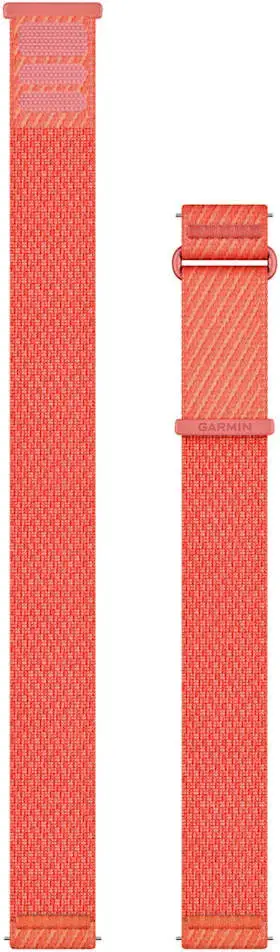 Garmin watch strap Quick Release ComfortFit Fabric 20mm, coral/red pink