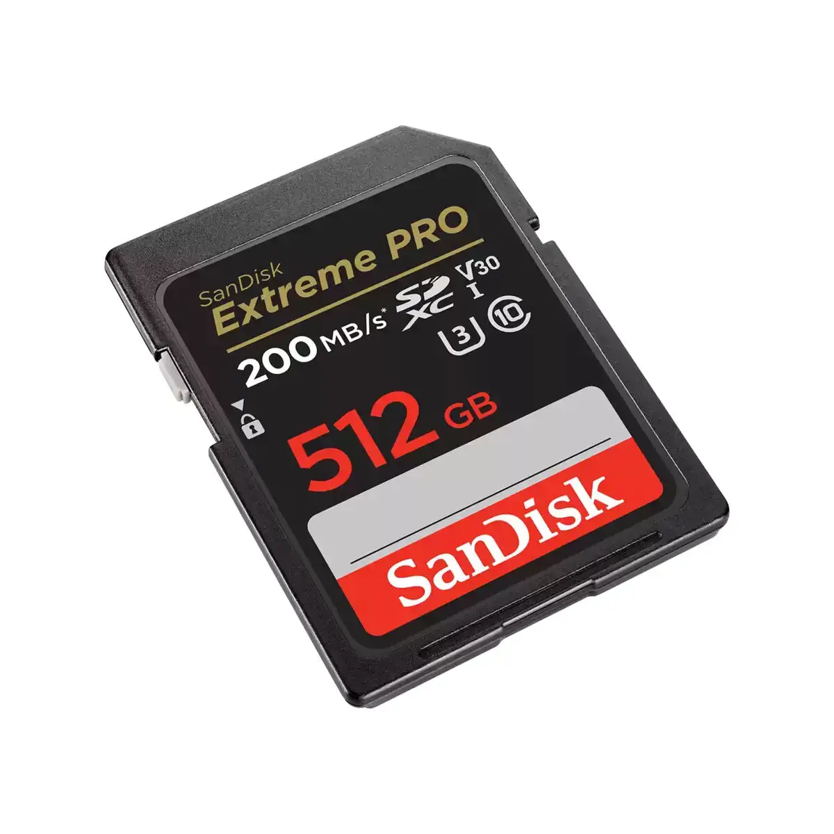 SANDISK Extreme PRO 512GB microSDXC + 2 metų RescuePRO Deluxe iki 200MB/s ir 140MB/s skaitymo/rašymo greitis, UHS-I, 10 klasė, U3, V30