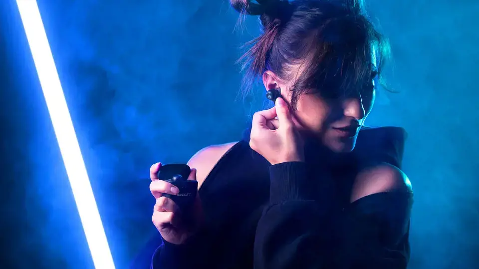 ROCCAT Syn Buds Air, belaidės, žaidimų, ausinės, juodos