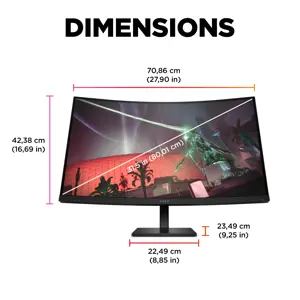 HP OMEN by HP 32c, 80 cm (31,5"), 2560 x 1440 taškų, "Quad HD", 1 ms, juodas