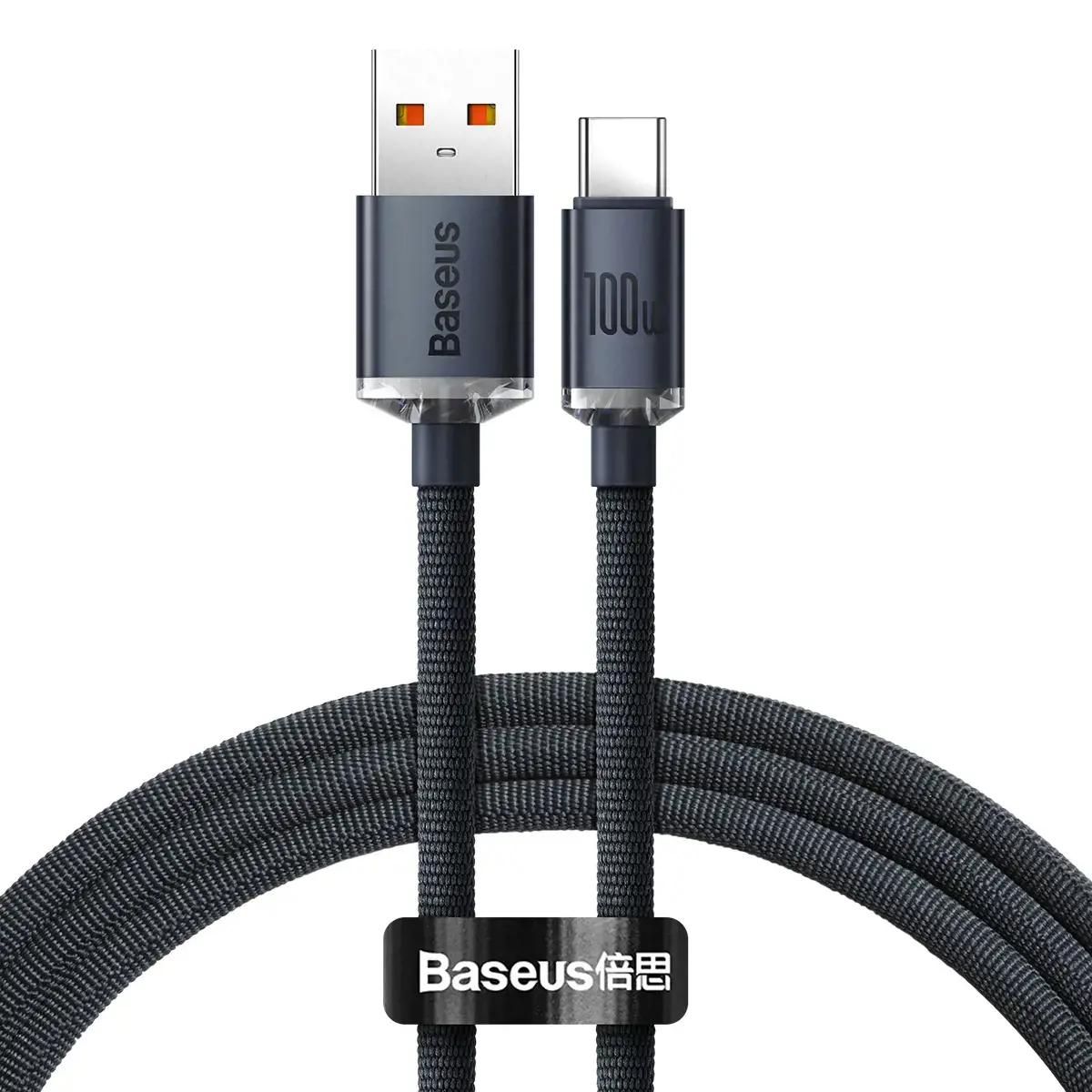Baseus crystal shine series fast charging data cable USB Type A to USB Type C100W 1,2m black (CAJY000401)
