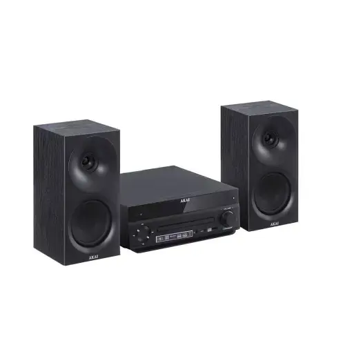 AKAI AM-301B System 40W (2x20W) CD MP3 BT USB FM 40 presets AUX RCA, black