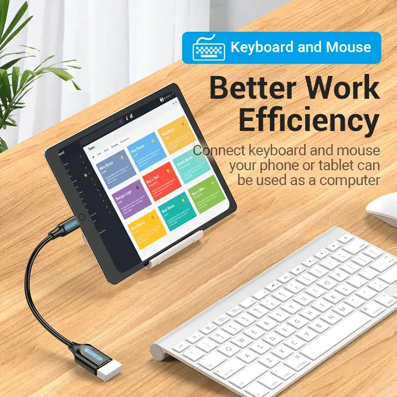 Vention USB 3.1(Gen 1) C vyriškos ir A moteriškos lyties OTG kabelis 0.15M Juodas PVC tipo, 0.15 m, USB C, USB A, USB 3.2 Gen 1 (3.1 Gen 1), 5000 Mbps, juodas