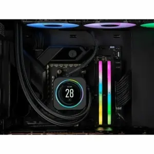 CORSAIR VENGEANCE RGB 32GB 2x16GB DDR5 6400MT/s DIMM Unbuffered 36-48-48-104 Std PMIC XMP 3.0 Black…