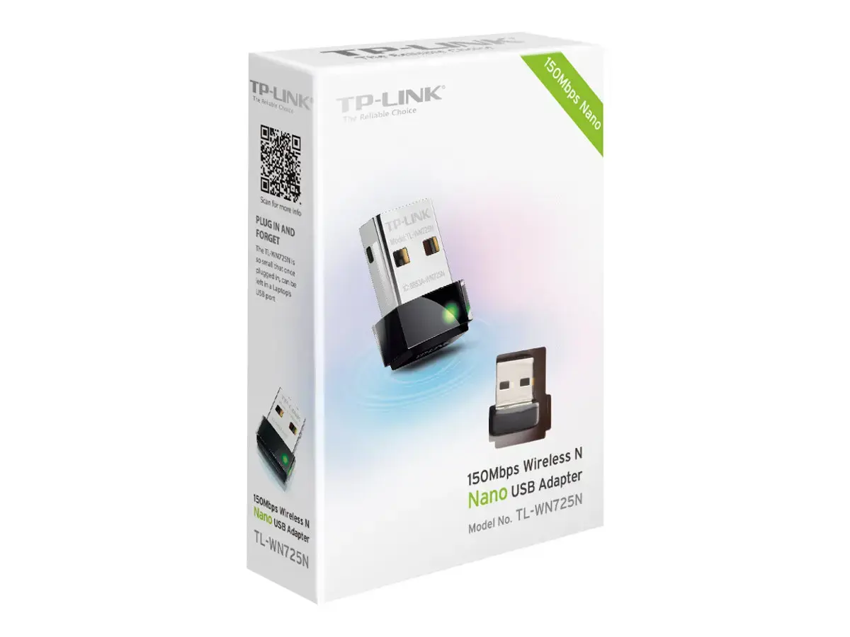TP-LINK N150 WLAN Nano USB adapteris 802.11b/g/n USB 2.0 prievadas Programinė įranga-WPS