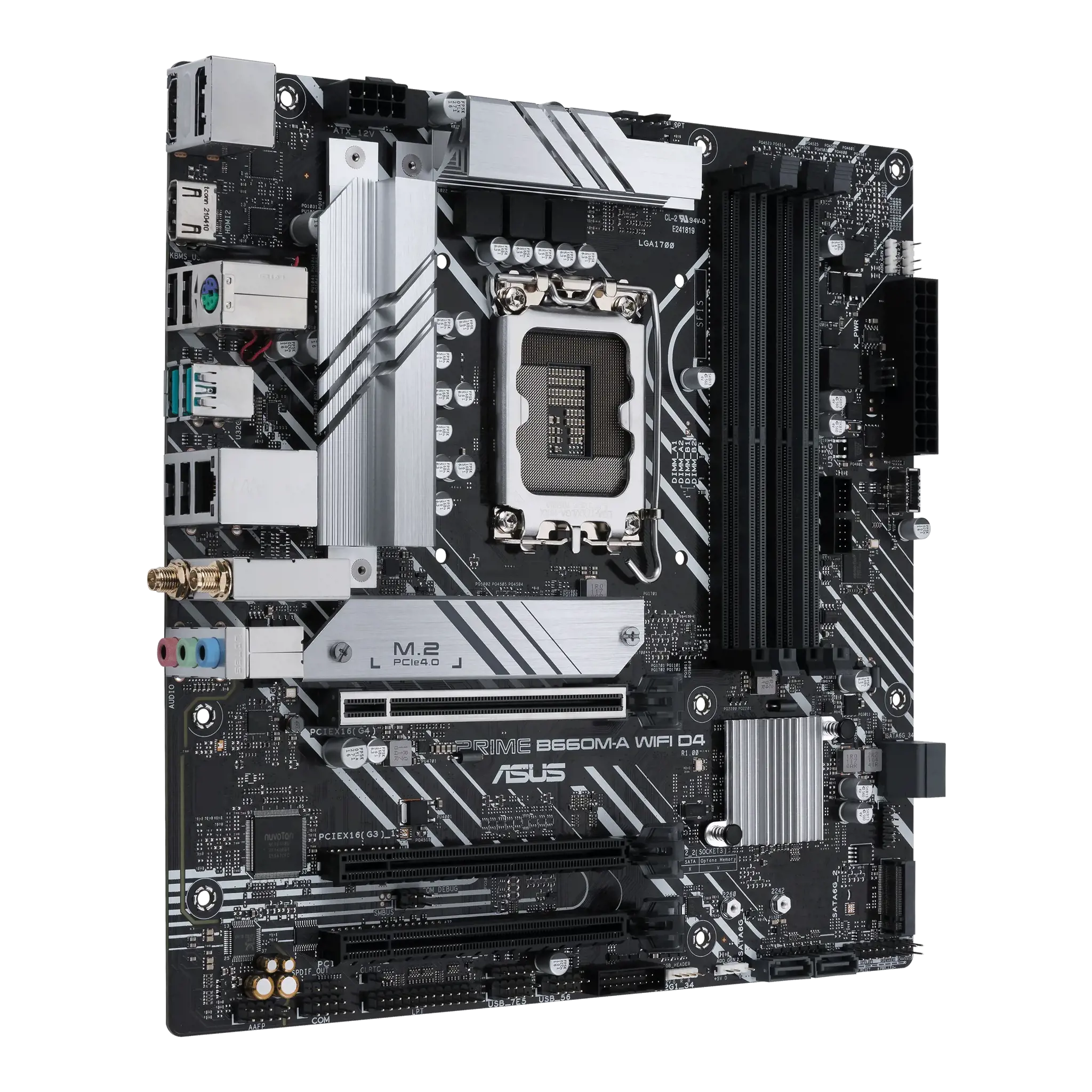 ASUS PRIME B660M-A WIFI D4, "Intel", LGA 1700, "Intel® Celeron®", "Intel® Core™ i3", "Intel® Core™ i5", "Intel® Core™ i7", "Intel® Core™ i9",..., DDR4-SDRAM, 128 GB, DIMM