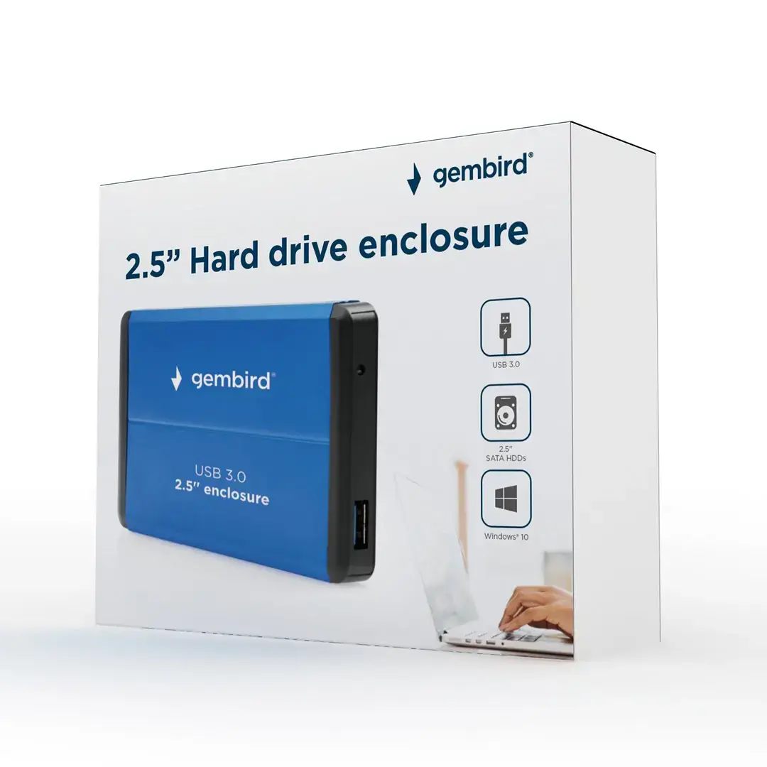 GEMBIRD USB 3.0 2,5 colių HDD korpusas mėlynas