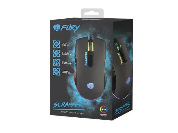 Žaidimų pelė Natec NFU-1699 RGB 6400 DPI juoda