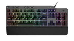 Lenovo Legion K500, pilno dydžio (100%), USB, mechaninis, QWERTY, RGB LED, juodas, pilkas