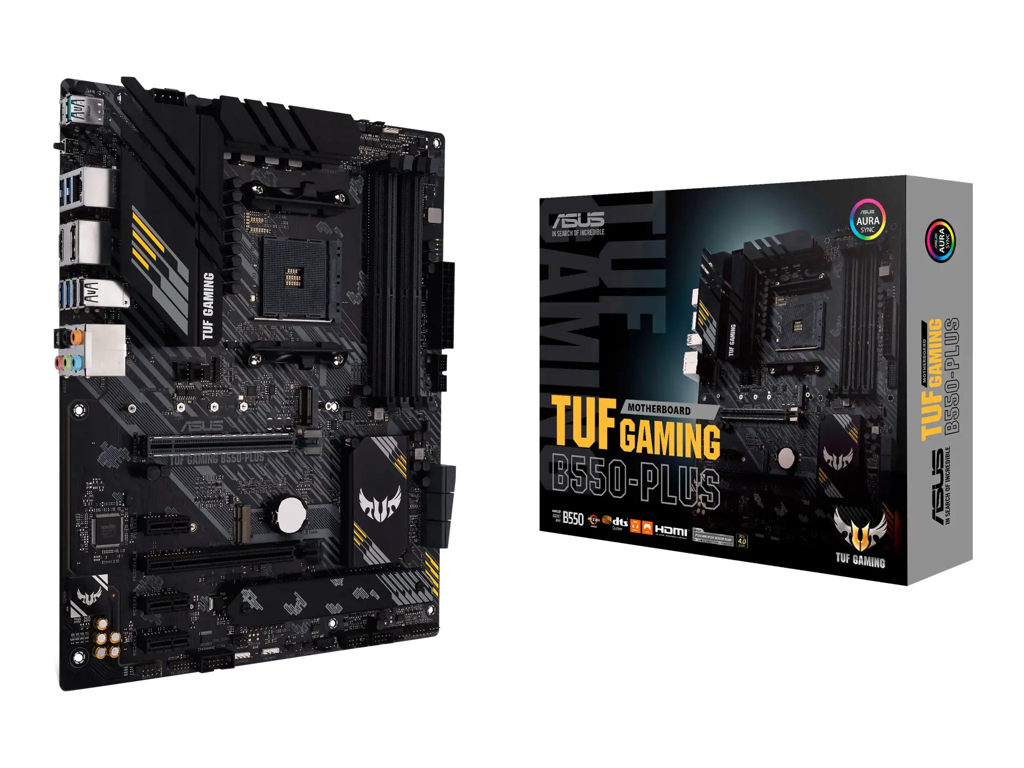 ASUS TUF Gaming B550-PLUS, AMD, "Socket AM4", 3 kartos "AMD Ryzen™ 3", 3 kartos "AMD Ryzen 5", 3 kartos "AMD Ryzen™ 7", 3 kartos..., "Socket AM4", DDR4-SDRAM, 128 GB