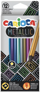 Spalvoti pieštukai CARIOCA Metallic, 12 vnt.
