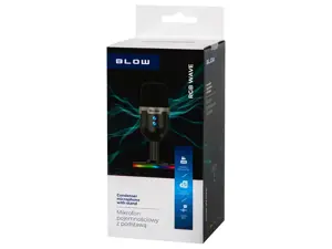 Studio microphone with BLOW LED stand