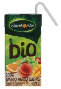 Sultys Ekologiškos įvairių vaisių, 200 ml