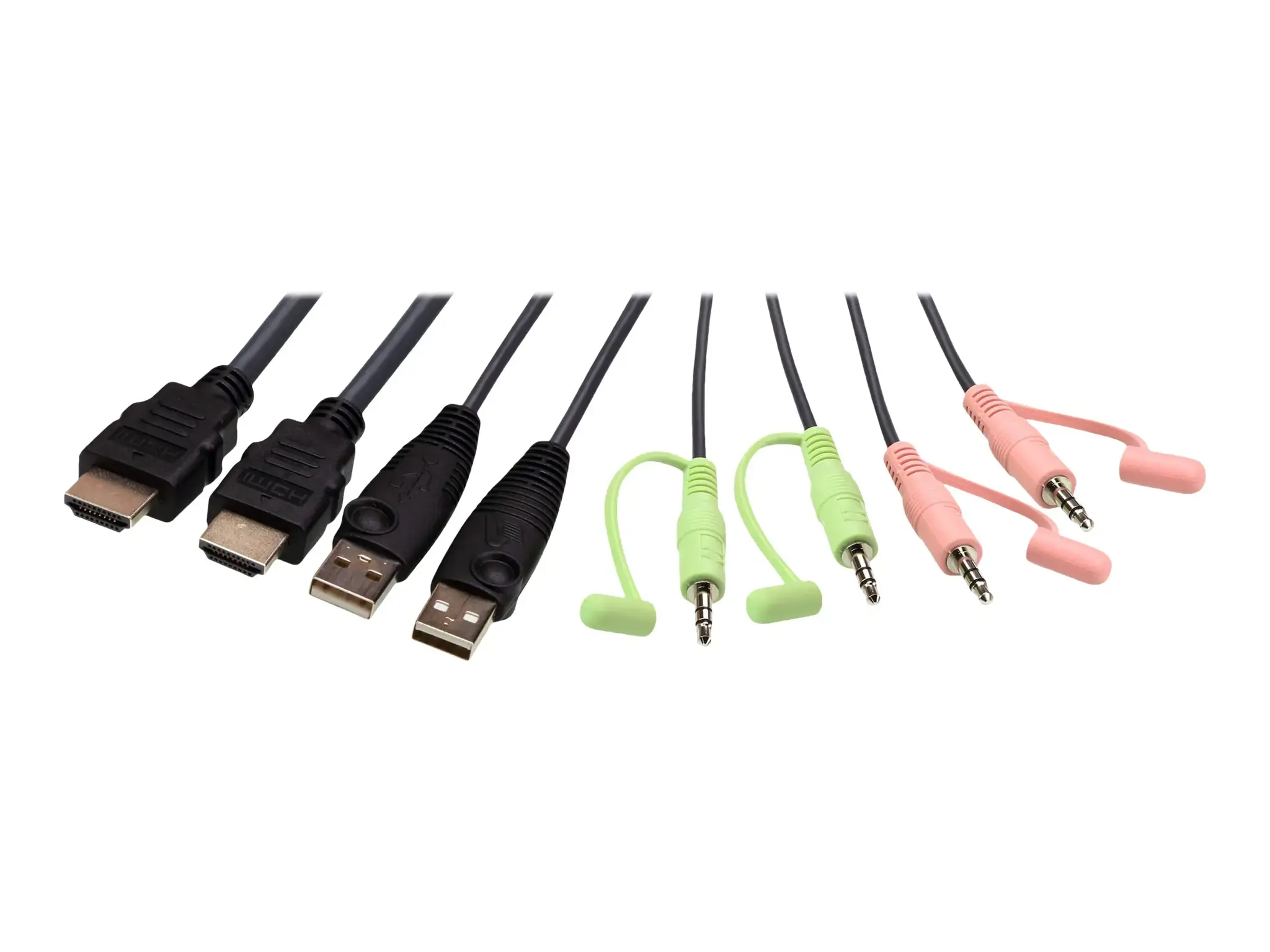 ATEN 2 prievadų USB 4K HDMI kabelinis KVM jungiklis su nuotoliniu prievadų parinkikliu, 4096 x 2160 taškų, 4K Ultra HD, 3,47 W, juodas
