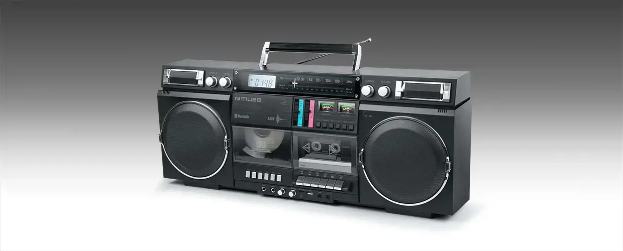 "Muse M-380 GB Ghetto Blasters", juodos spalvos