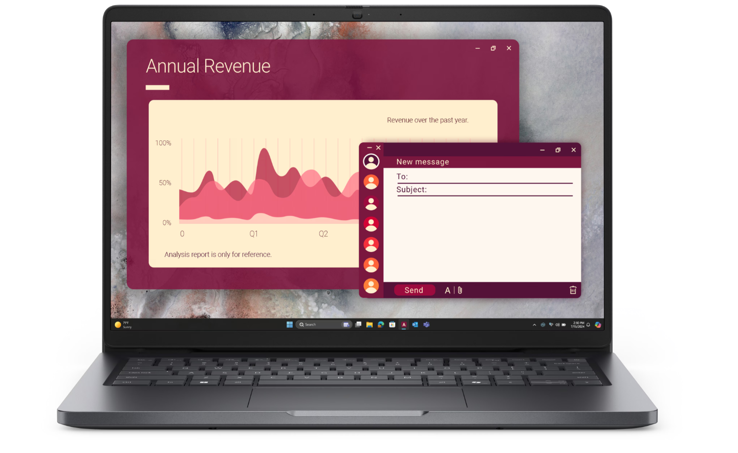 Nešiojamas kompiuteris Dell Pro 14 PC14250, 120U, 512 GB, 14 Coliai, Windows 11 Pro