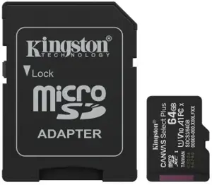 MEMORY MICRO SDXC 64GB UHS-I/W/ADAPTER SDCS3/64GB KINGSTON