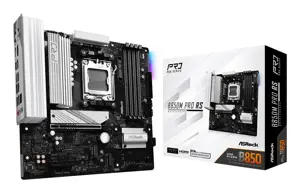 Mainboard ASROCK AMD B850 SAM5 Micro-ATX Memory DDR5 Memory slots 4 1xPCI-Express 4.0 4x. 1xPCI-Exp…