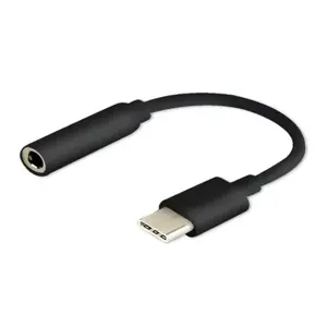 Kabelis Savio USB Type C Male - 3.5mm Female Black