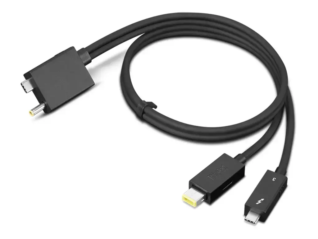 Lenovo 4X91K16970, vyriškas, vyriškas, 0,7 m, juodas, 40 Gbit/s, RoHS REACH UL62368