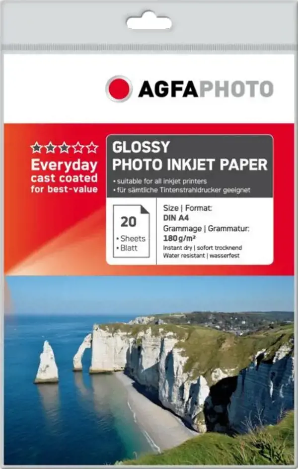 Blizgus Fotopopierius AgfaPhoto, A4, 180 g/m², 20 psl.