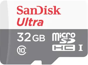 SANDISK 32GB Ultra microSDHC+SD adapteris