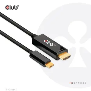 CLUB3D HDMI to USB Type-C 4K60Hz Active Cable M/M 1.8m/6 ft, 1.8 m, HDMI Type A (Standard), USB Typ…