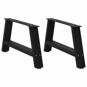 Kavos staliuko kojelės, A formos, 2 vnt., juodos, 70x(30-31) cm, plienas