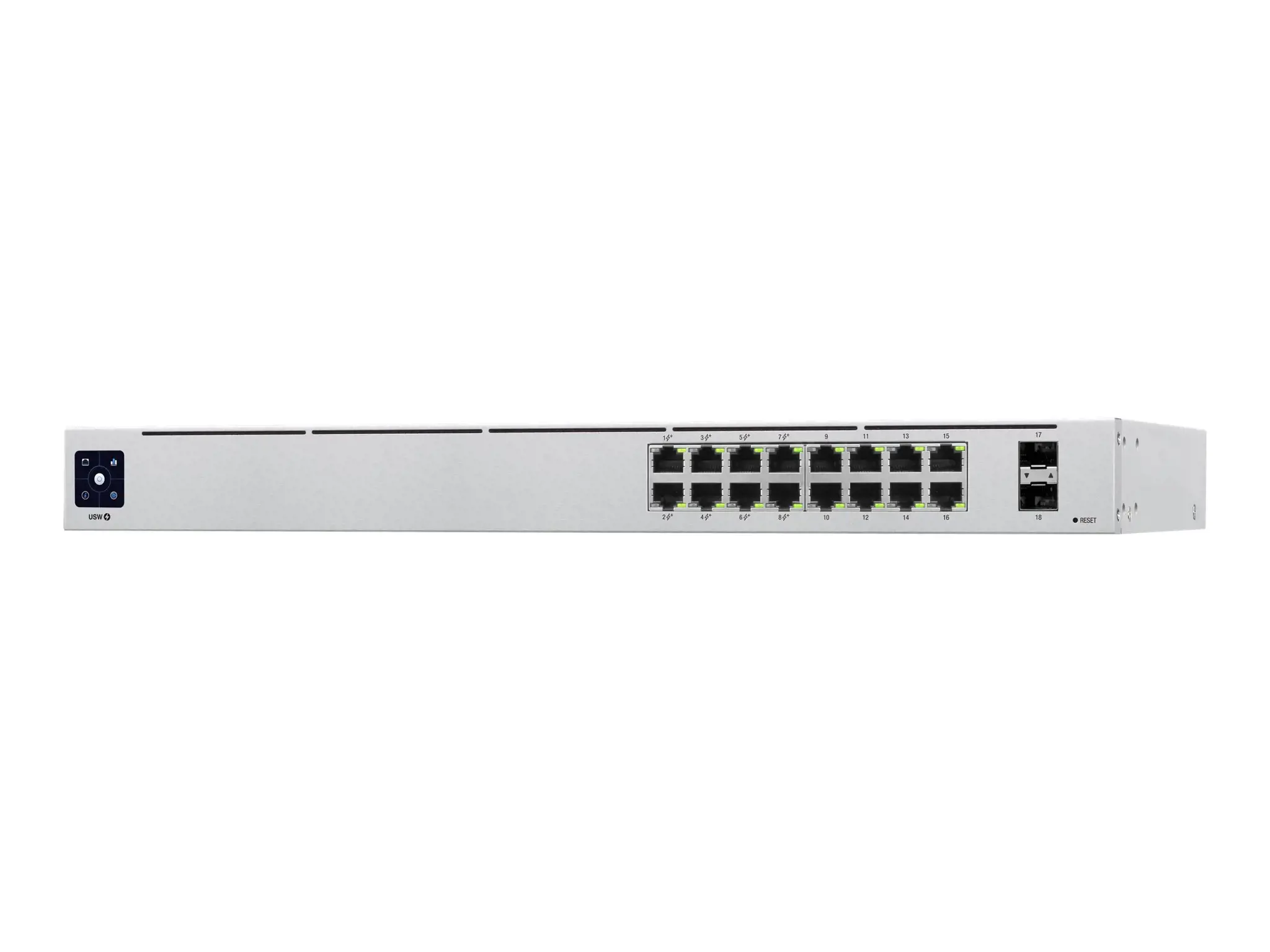 UBIQUITI USW-16-POE Ubiquiti USW-16-POE Gen2 16 prievadų + 2xSFP Gigabit PoE+ UniFi komutatorius