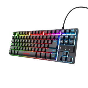 "Trust GXT 833 Thado", be raktų (80-87%), USB, membraninis, juodas, sidabrinis