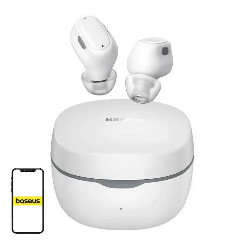 Ausinės "TWS Baseus Bowie WM01" (baltos spalvos)