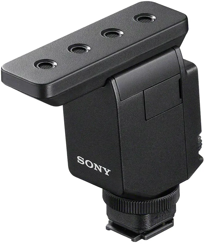 Sony ECM-B10, Skaitmeninio fotoaparato mikrofonas, Belaidis, Juodas, 1 vnt., Garso (3,5 mm)