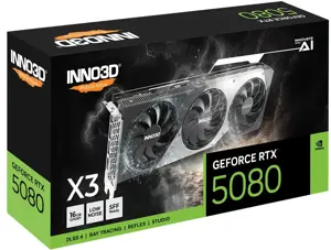 Vaizdo plokštė INNO3D GeForce RTX 5080 16 GB, GDDR7, N50803-16D7-176068N