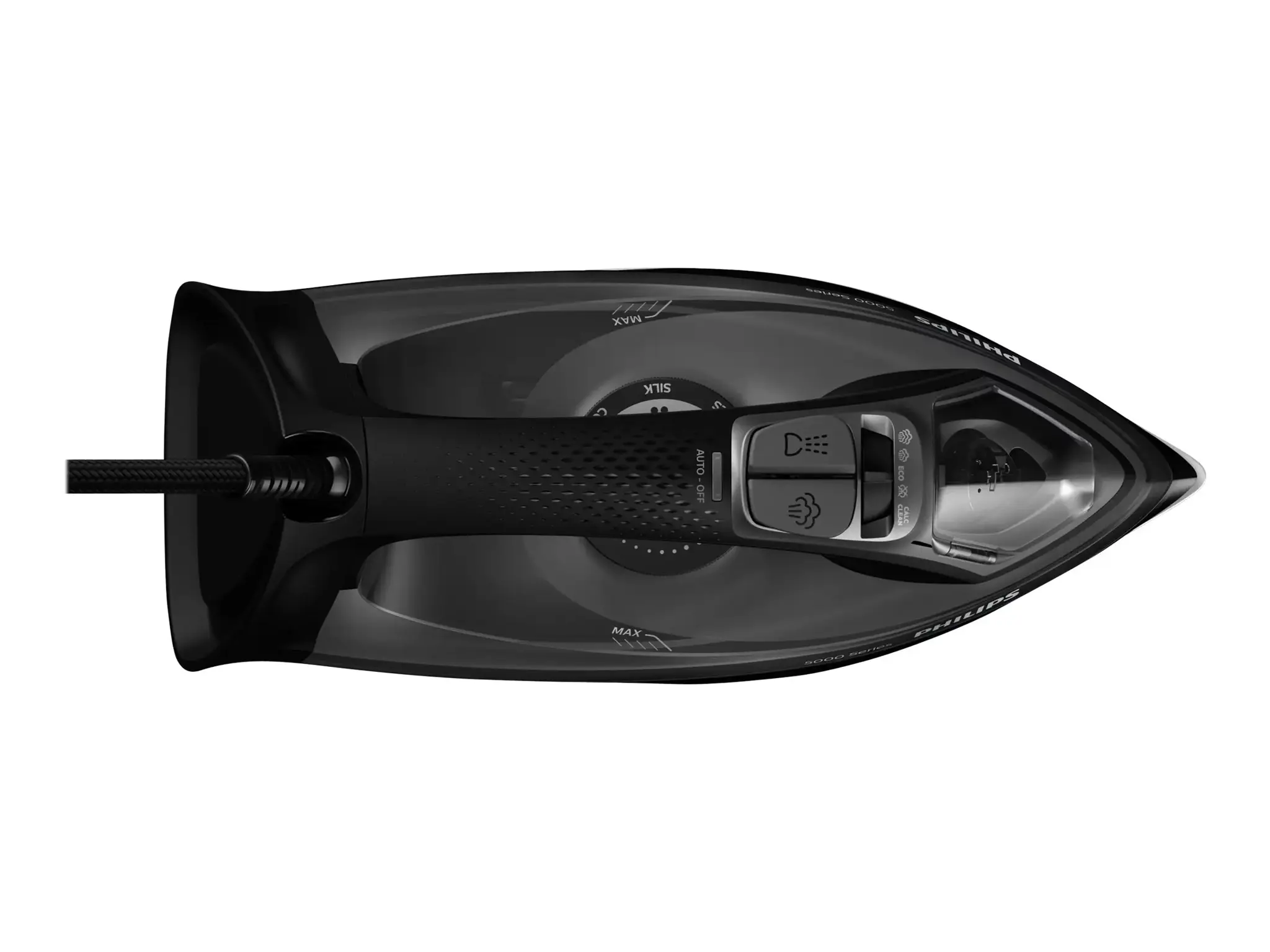 "Philips" 5000 serijos DST5040/80, garinis lygintuvas, "SteamGlide Plus" padas, 2 m, 200 g/min, juodas, 45 g/min