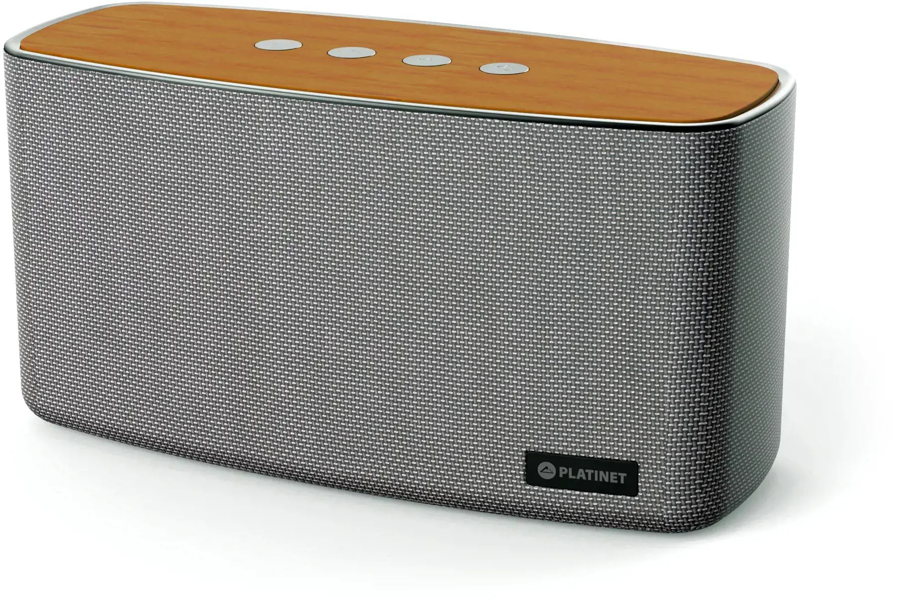 Platinet DENO, 30 W, 30 W, Laidinis ir belaidis, 10 m, Stereofoninis nešiojamas garsiakalbis, Pilka, Mediena