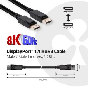 CLUB3D DP 1.4 HBR3 CABLE 1M