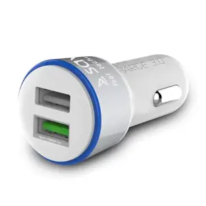 "Savio" automobilinis greitojo įkrovimo įkroviklis Savio SA-06/W 3.0A, 2xUSB