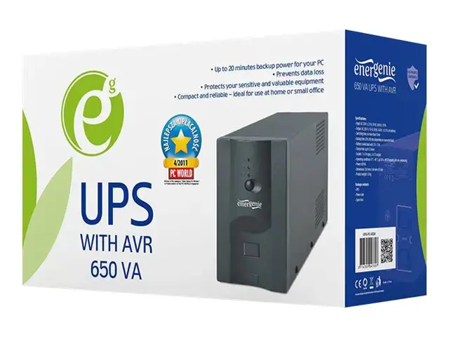 GEMBIRD UPS-PC-652A UPS Energenie by Gembird 650VA, su AVR, 400WAT