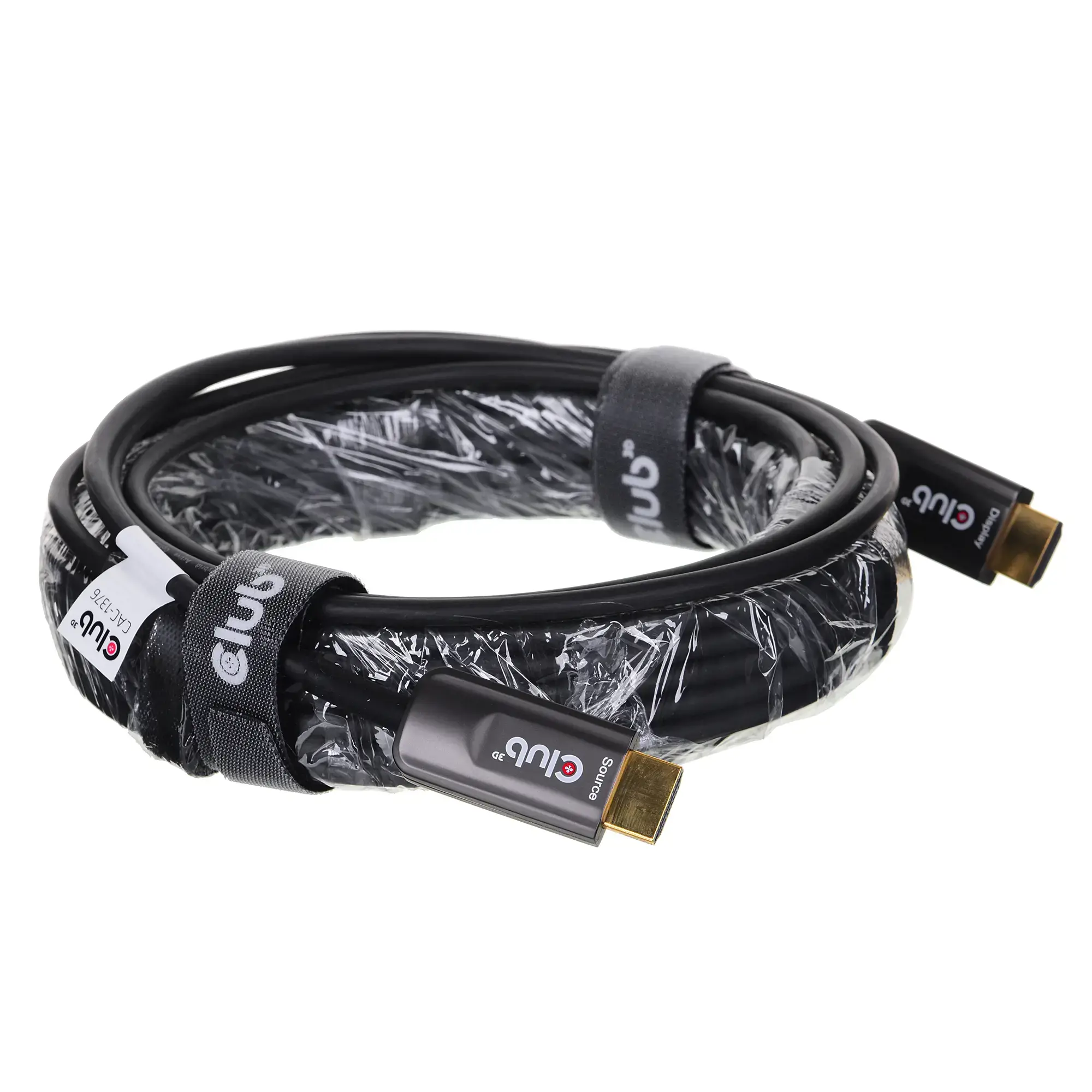 CLUB3D Ultra High Speed HDMI™ Certified AOC Cable 4K120Hz/8K60Hz Unidirectional M/M 10m/32.80ft, 10 m, HDMI Type A (Standard), HDMI Type A (Standard), 48 Gbit/s, Audio Return Channel (ARC), Black