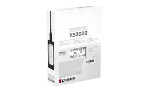 Kingston Technology 2000G PORTABLE SSD XS2000, 2 TB, USB Type-C, 3.2 Gen 2 (3.1 Gen 2), 2000 MB/s, Black, Silver